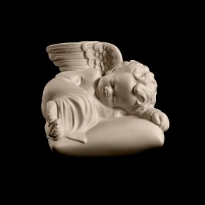 Rzeźba nagrobna Śpiący aniołek na podusi P